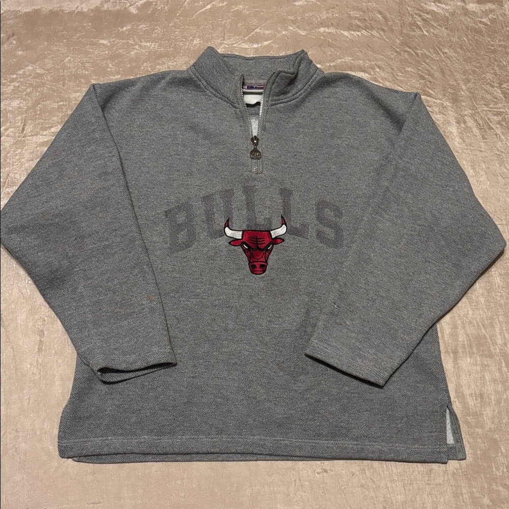 Pro Player Vintage Chicago Bulls 1/4 zip pullover sweatshirt size medium